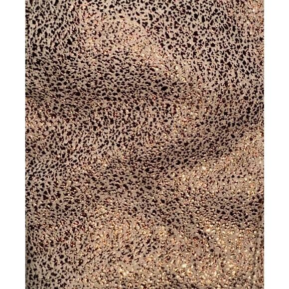 Free People Rose Gold Metallic Pleated Mini Skirt – Pre-Loved – Size 0 - Picture 4 of 11